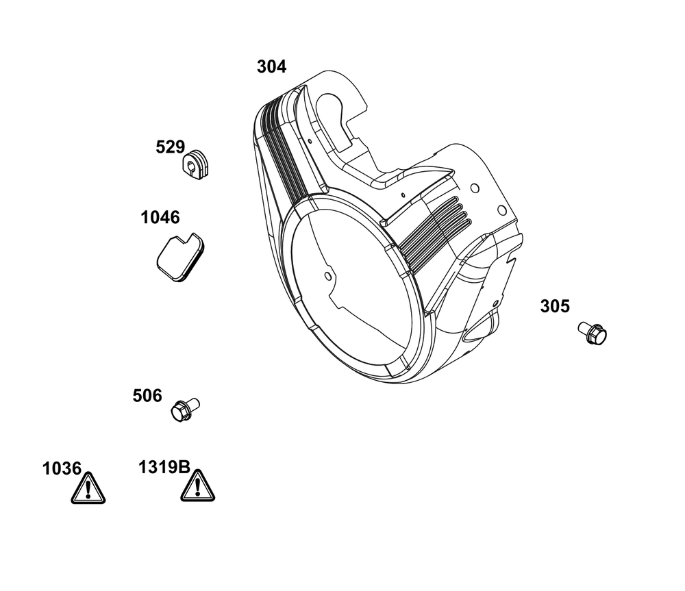 Blower Housing Group Diagram and Parts List for 386777-0146-G1  Briggs and Stratton Engine